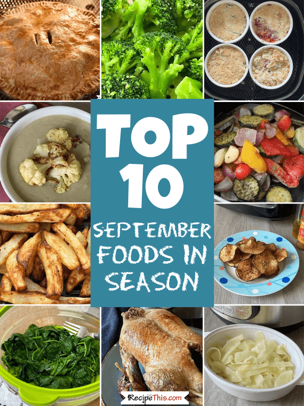Top 10 September foods in Season Graphic