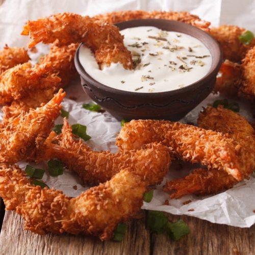 Welcome to my Whole 30 crispy Airfryer coconut prawns recipe.