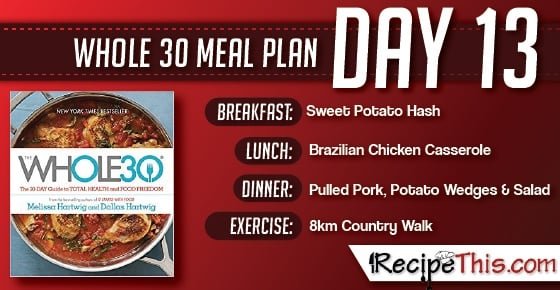 Whole 30 | Find out about our Whole 30 Meal Plan during day 13 of the Whole 30 Challenge from RecipeThis.com