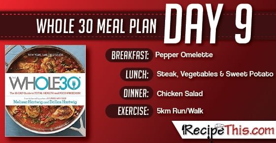 Whole 30 | Find out about our Whole 30 Meal Plan during day 9 of the Whole 30 Challenge from RecipeThis.com
