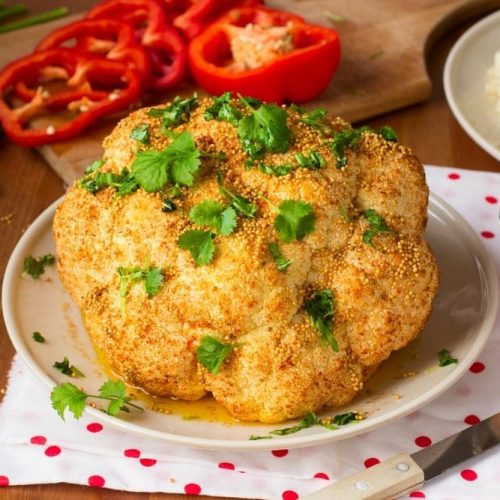 Welcome to my latest whole30 recipe. In this recipe I will be showing you my whole30 version of the classic whole roasted cauliflower and cooking it in the crockpot.