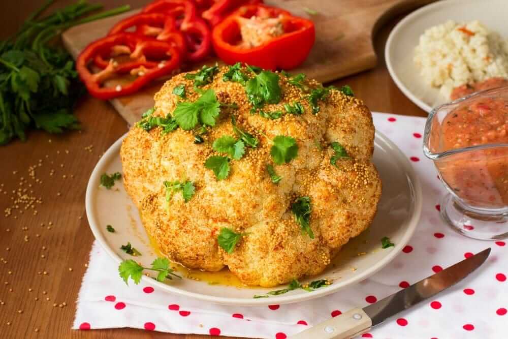 Welcome to my latest whole30 recipe. In this recipe I will be showing you my whole30 version of the classic whole roasted cauliflower and cooking it in the crockpot. 