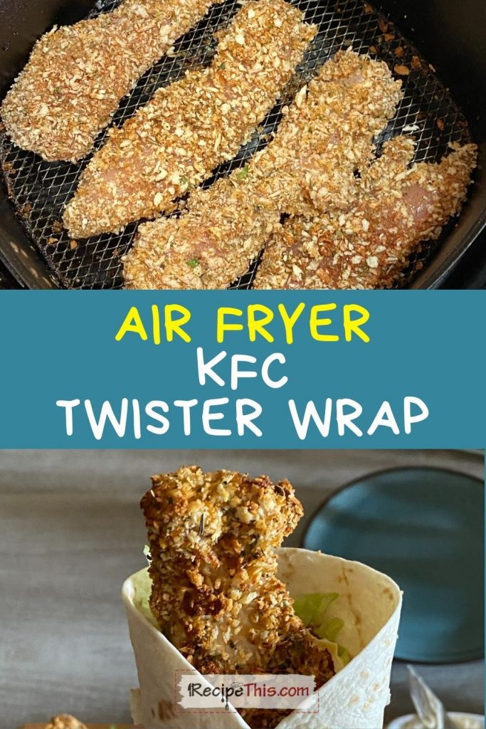 air fryer KFC twister wrap at recipethis.com