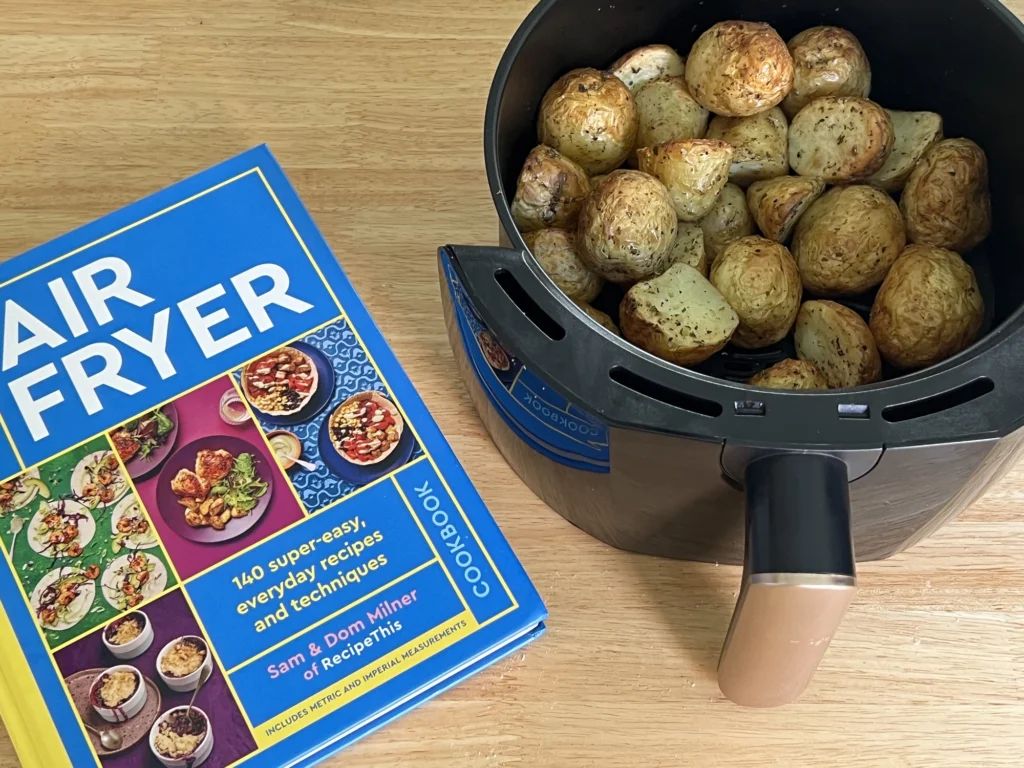air fryer baby potatoes from the cookbook in a george air fryer with aldi produce