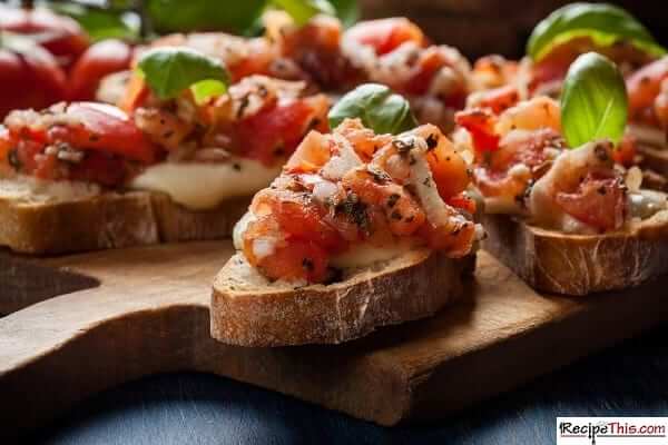 air fryer bruschetta with garlic bread leftovers