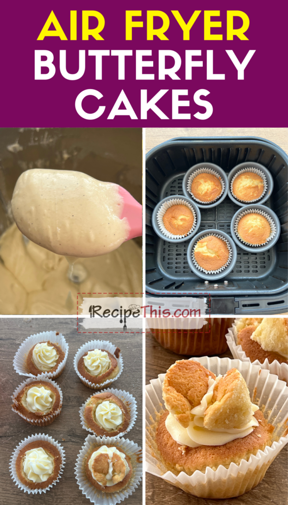 air fryer butterfly cakes step by step
