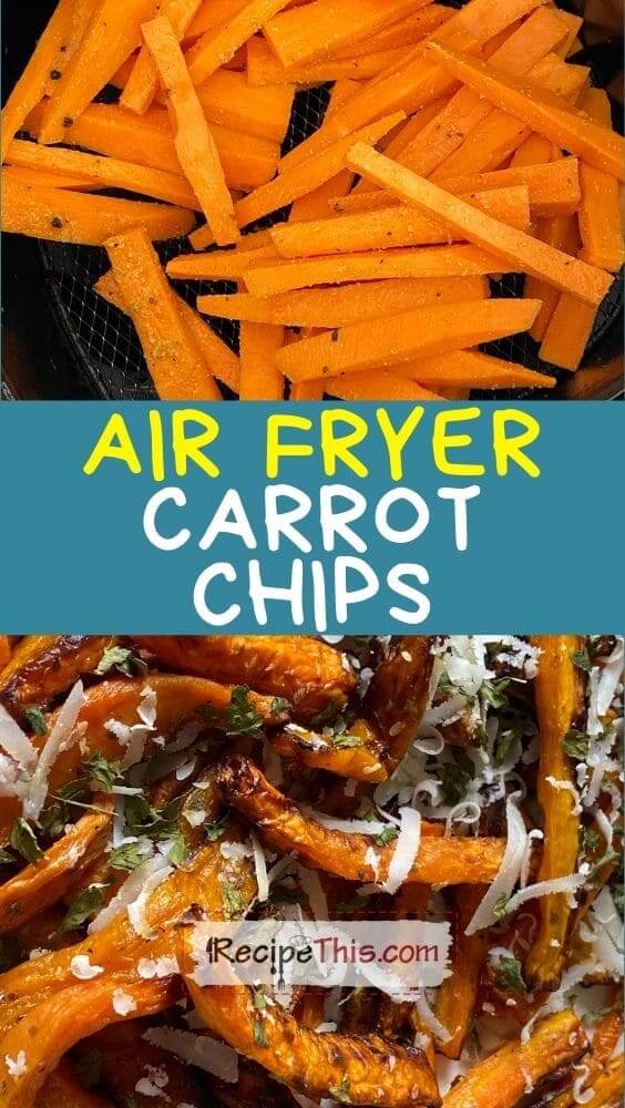 air fryer carrot chips at recipethis.com