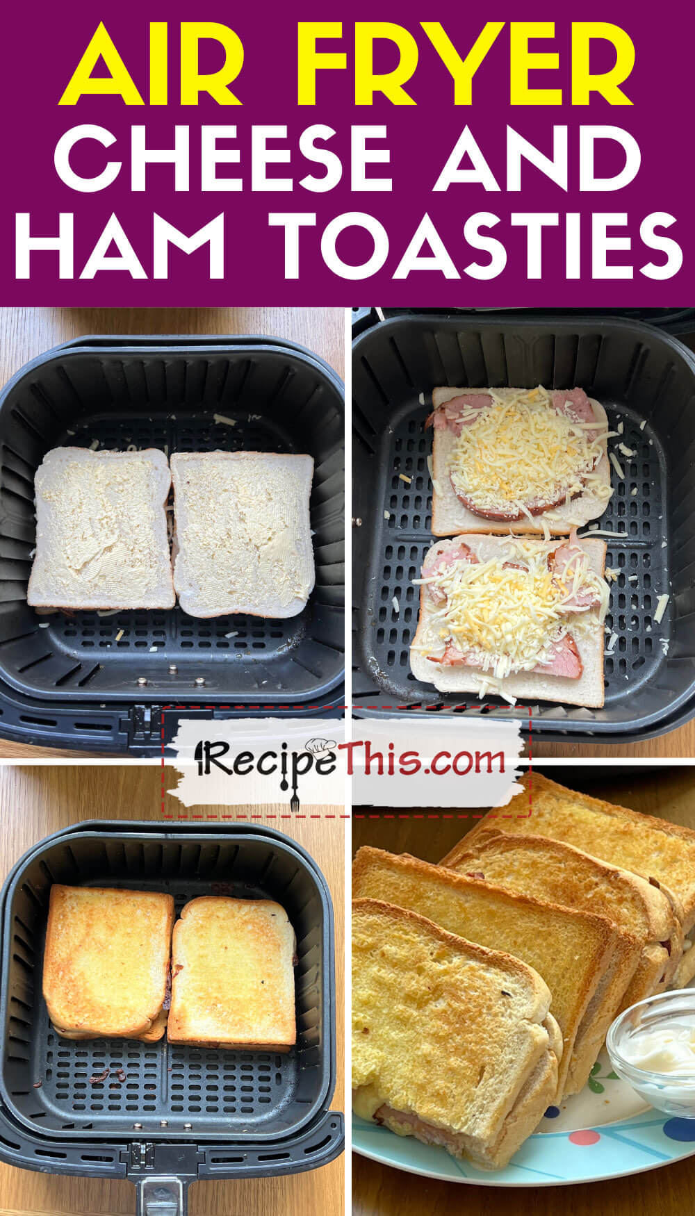 Recipe This Cheese And Ham Toastie In Air Fryer