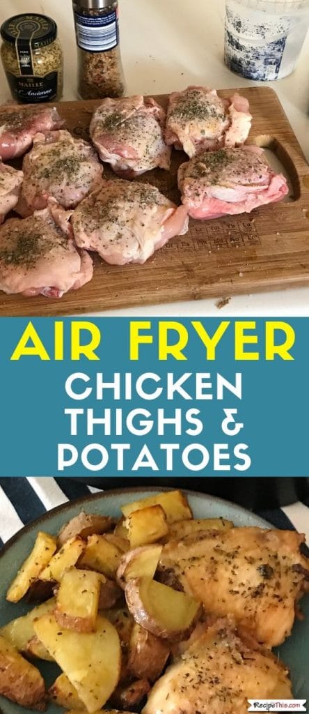 air fryer chicken thighs and potatoes recipe