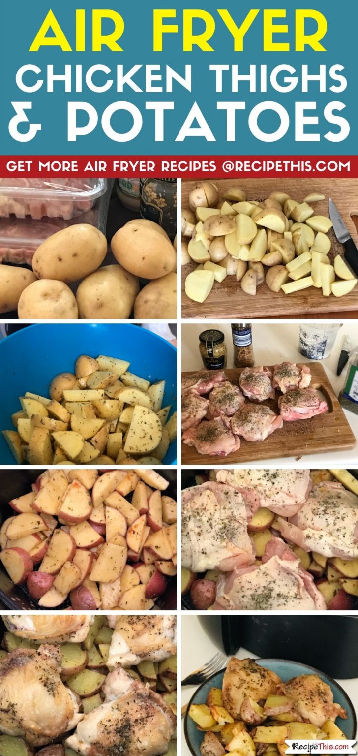 Recipe This Air Fryer Chicken Thighs & Potatoes