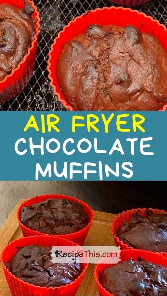 air fryer chocolate muffins at recipethis.com