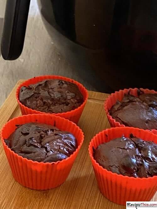 air fryer chocolate muffins