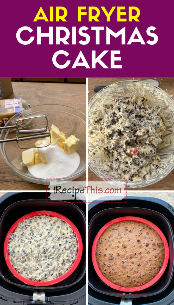 air fryer christmas cake step by step