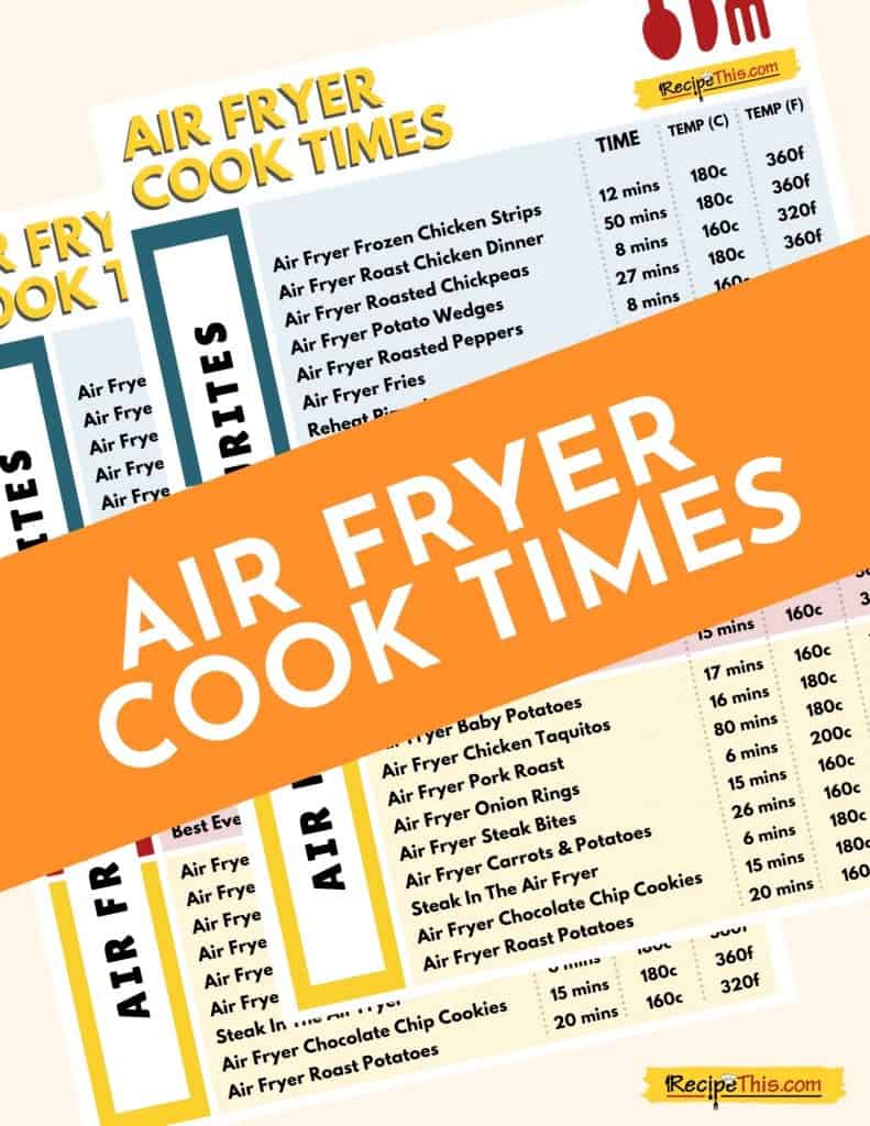 air fryer cooking times