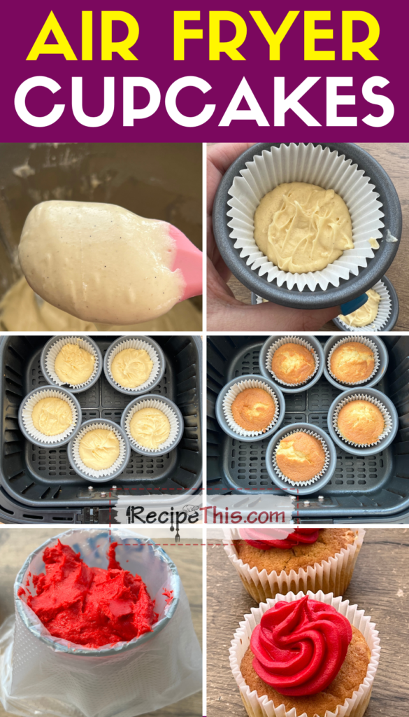 air fryer cupcakes step by step