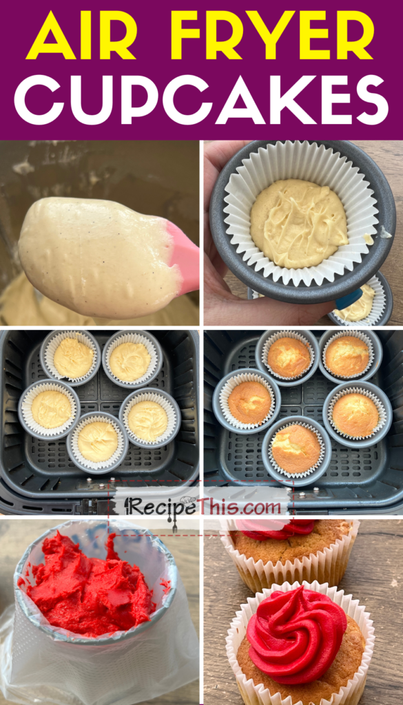 AIR FRYER CUPCAKES // #AIRFRYERRECIPES 