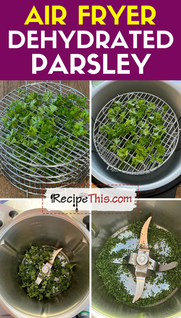 air-fryer-dehydrated-parsley-step-by-step