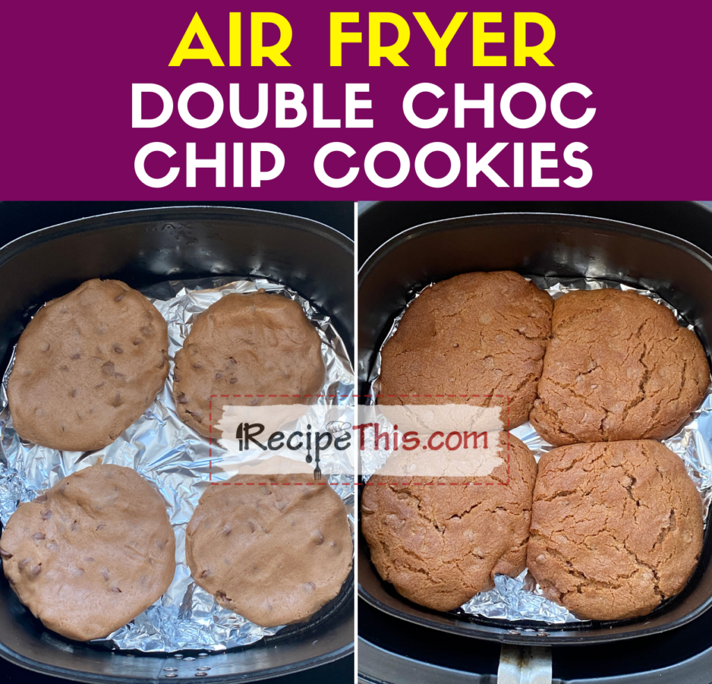 air fryer double chocolate cookies