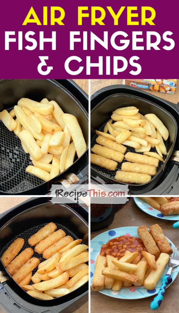air fryer fish fingers and chips step by step