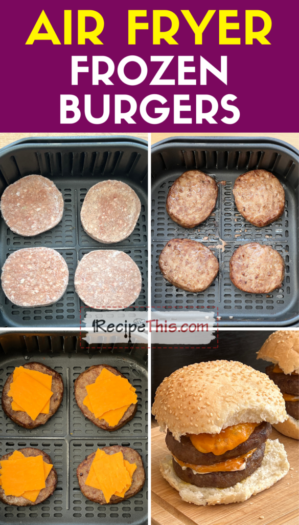 air fryer frozen burgers step by step