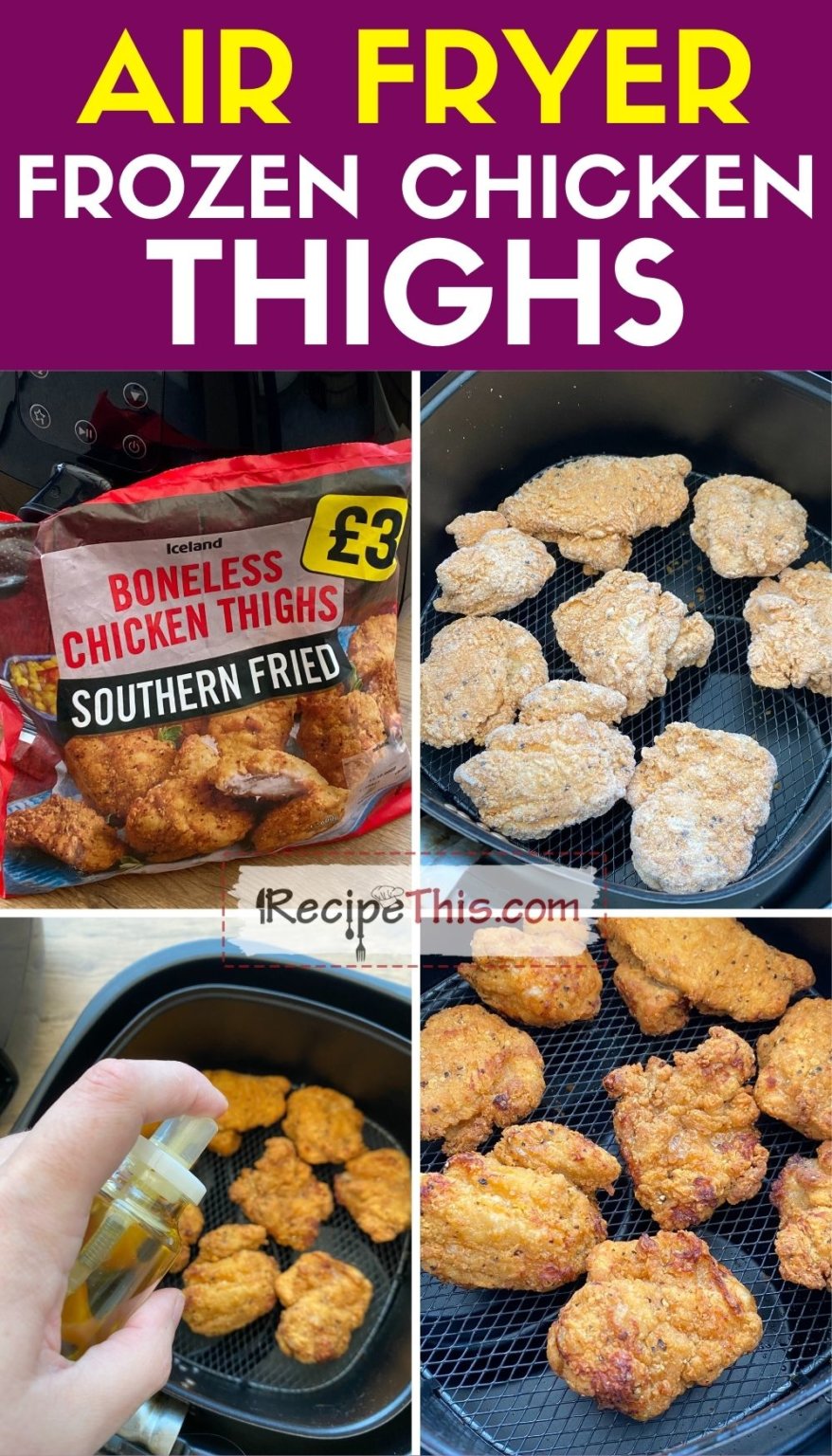 Recipe This Air Fryer Frozen Chicken Thighs