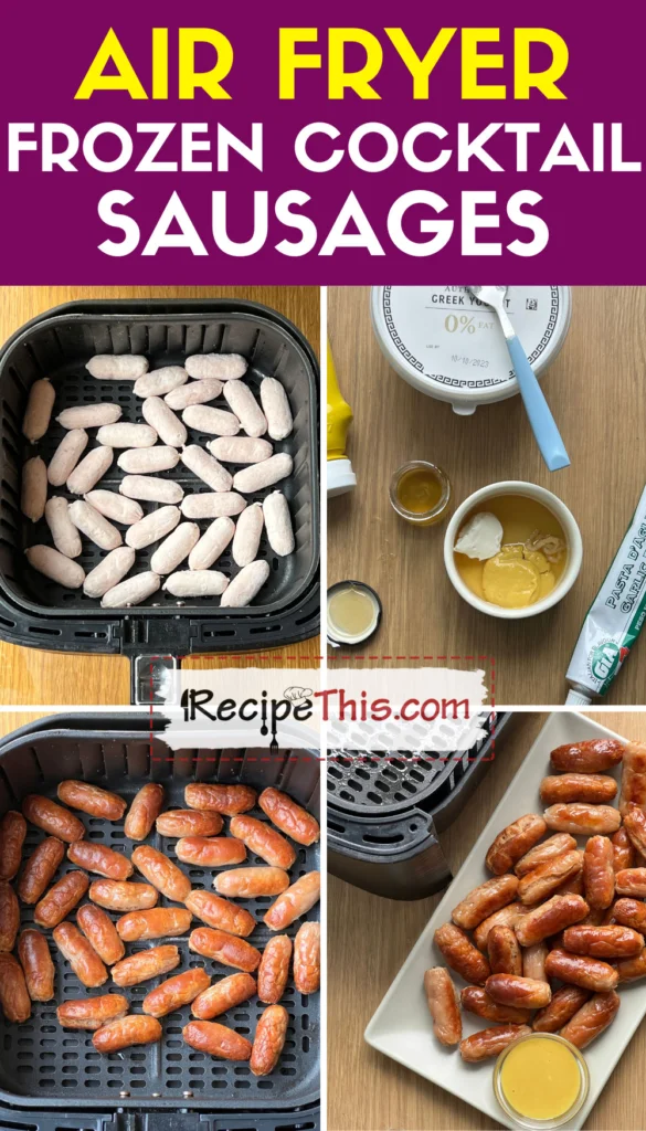air-fryer-frozen-cocktail-sausages-step-by-step
