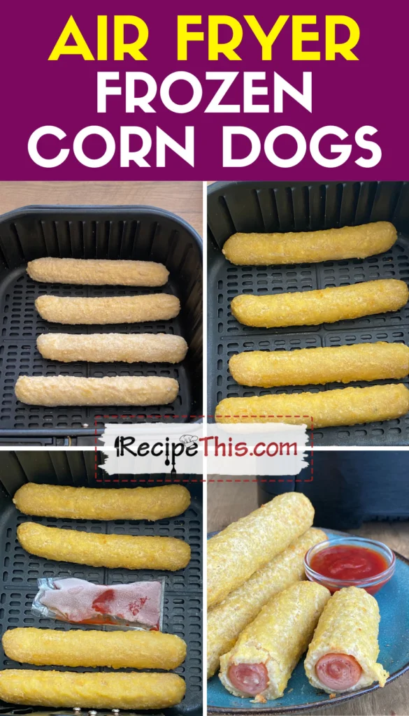 Air Fryer Frozen Corn Dogs {Crispy All the Way Around}