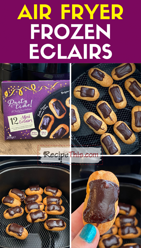 air fryer frozen eclairs step by step