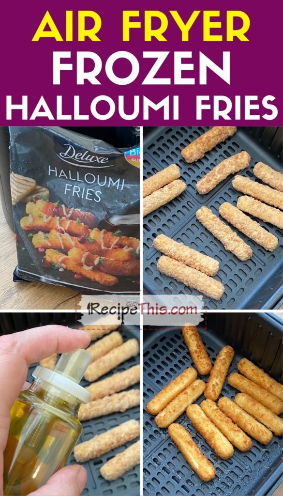 air fryer frozen halloumi fries step by step