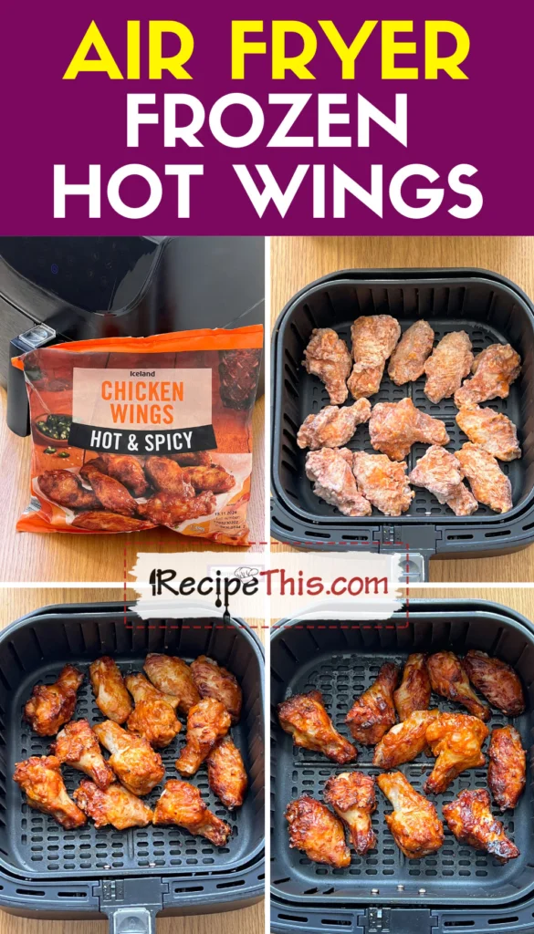 Frozen boneless wings in air clearance fryer