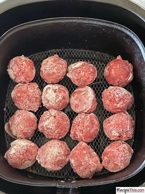 Air fry 2025 frozen meatballs