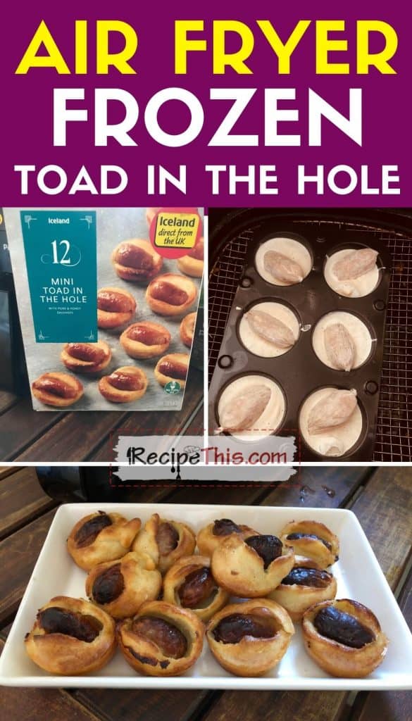 air fryer frozen mini toad in the hole step by step