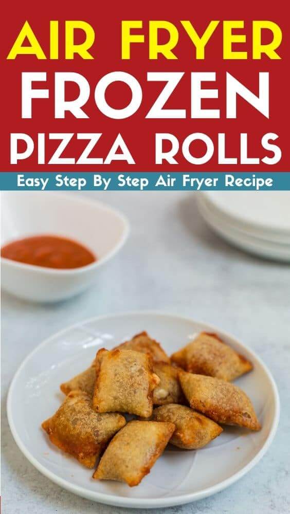 Frozen pizza rolls in air outlet fryer