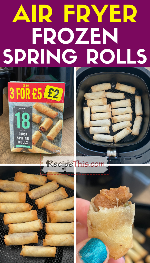 Air fryer spring rolls  Air fried frozen spring roll recipe - SecondRecipe