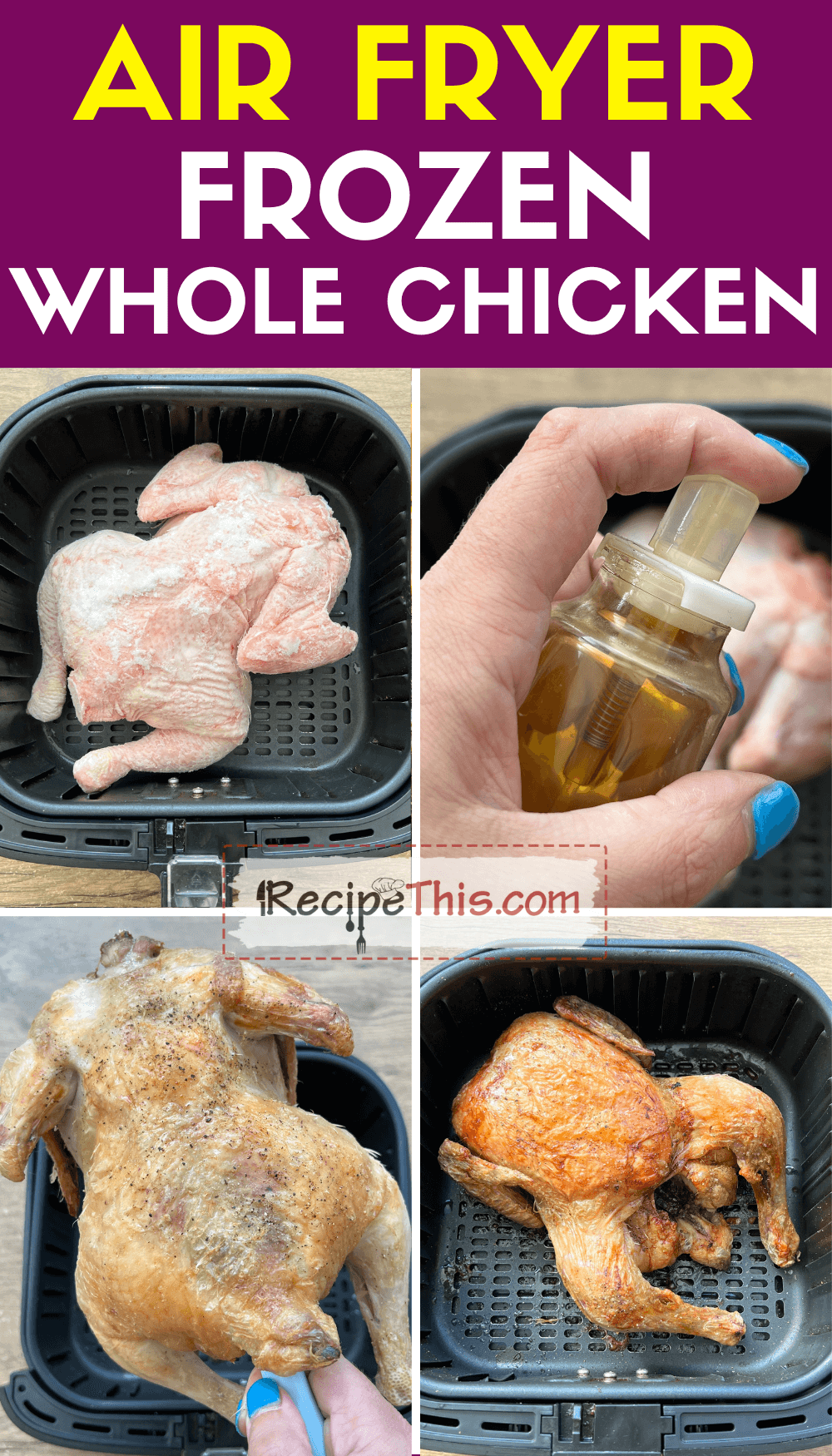 Recipe This Air Fryer Frozen Whole Chicken