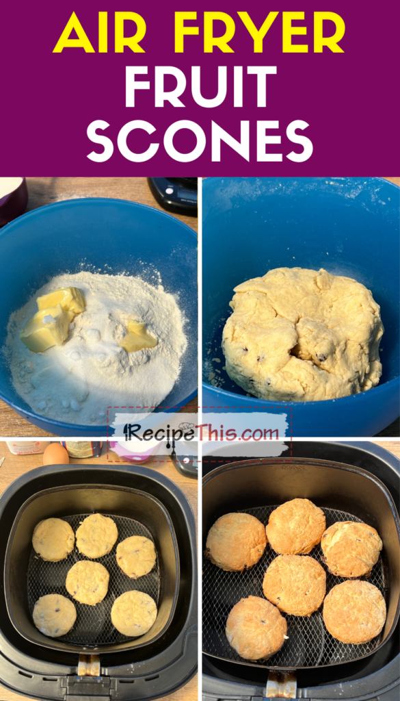 air fryer fruit scones step by step