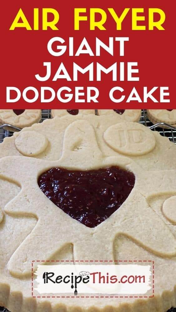 Air Fryer Giant Jammie Dodger Cake