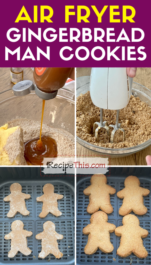 air fryer gingerbread man cookies step by step