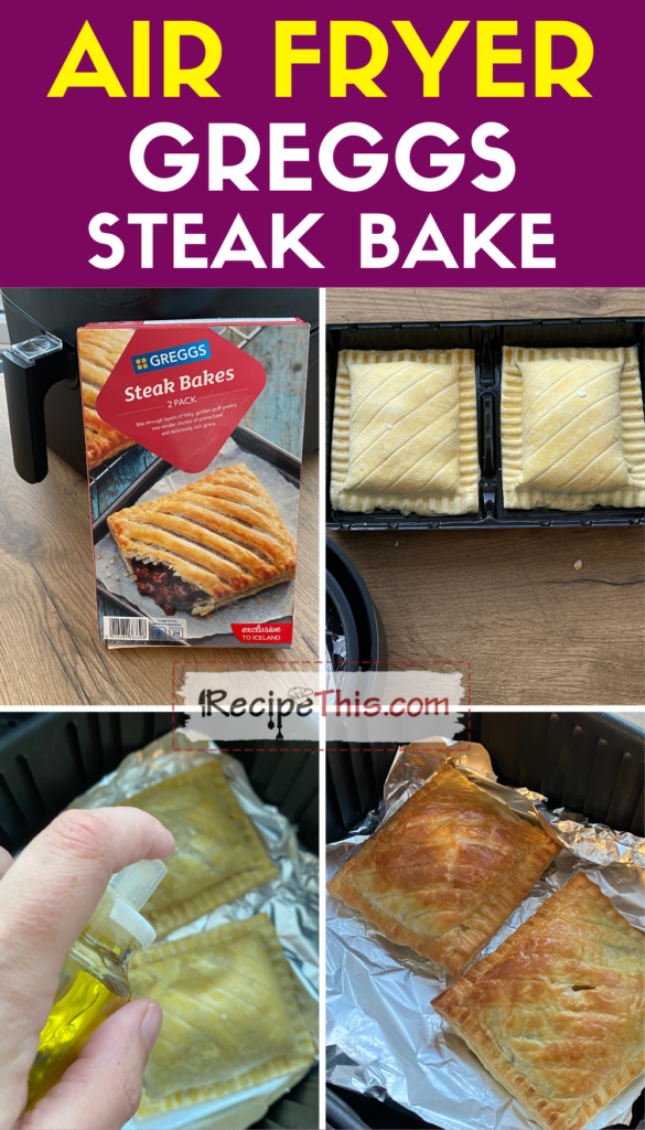 air fryer greggs steak bake step by step