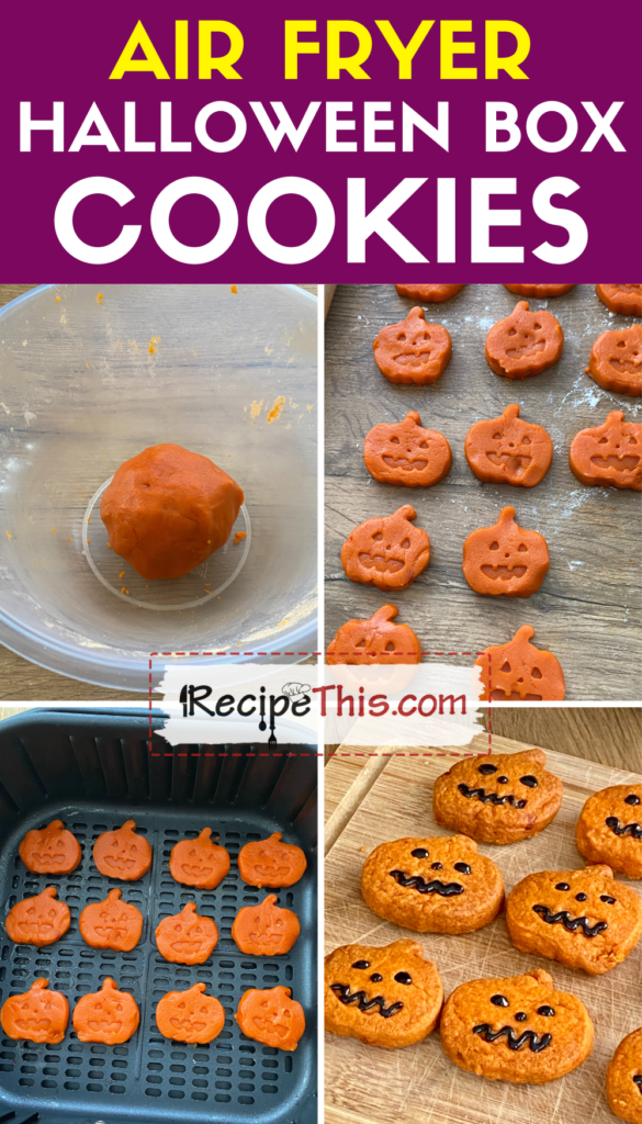 air fryer halloween box cookies step by step