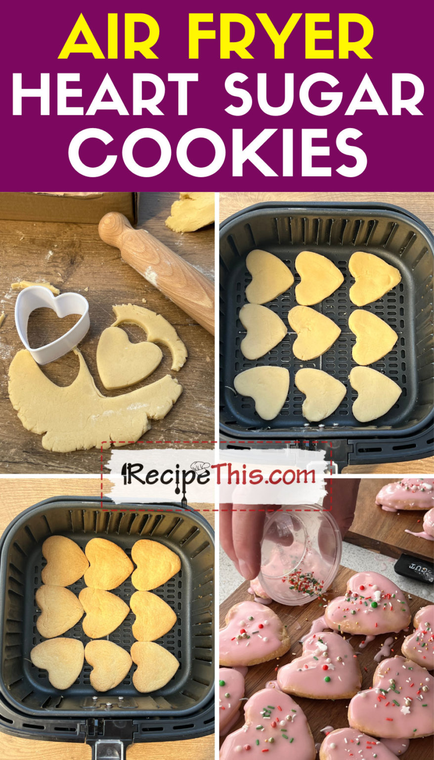 Recipe This Air Fryer Heart Sugar Cookies