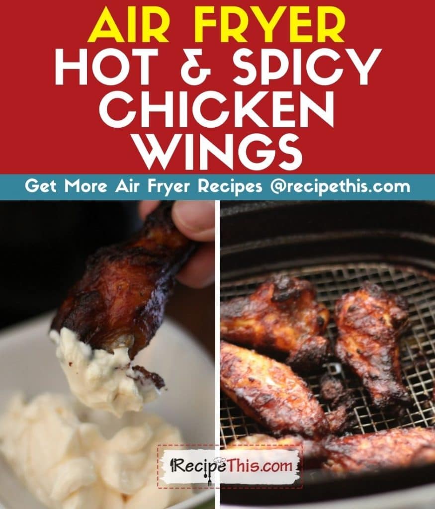 air fryer hot and spicy chicken wings step by step