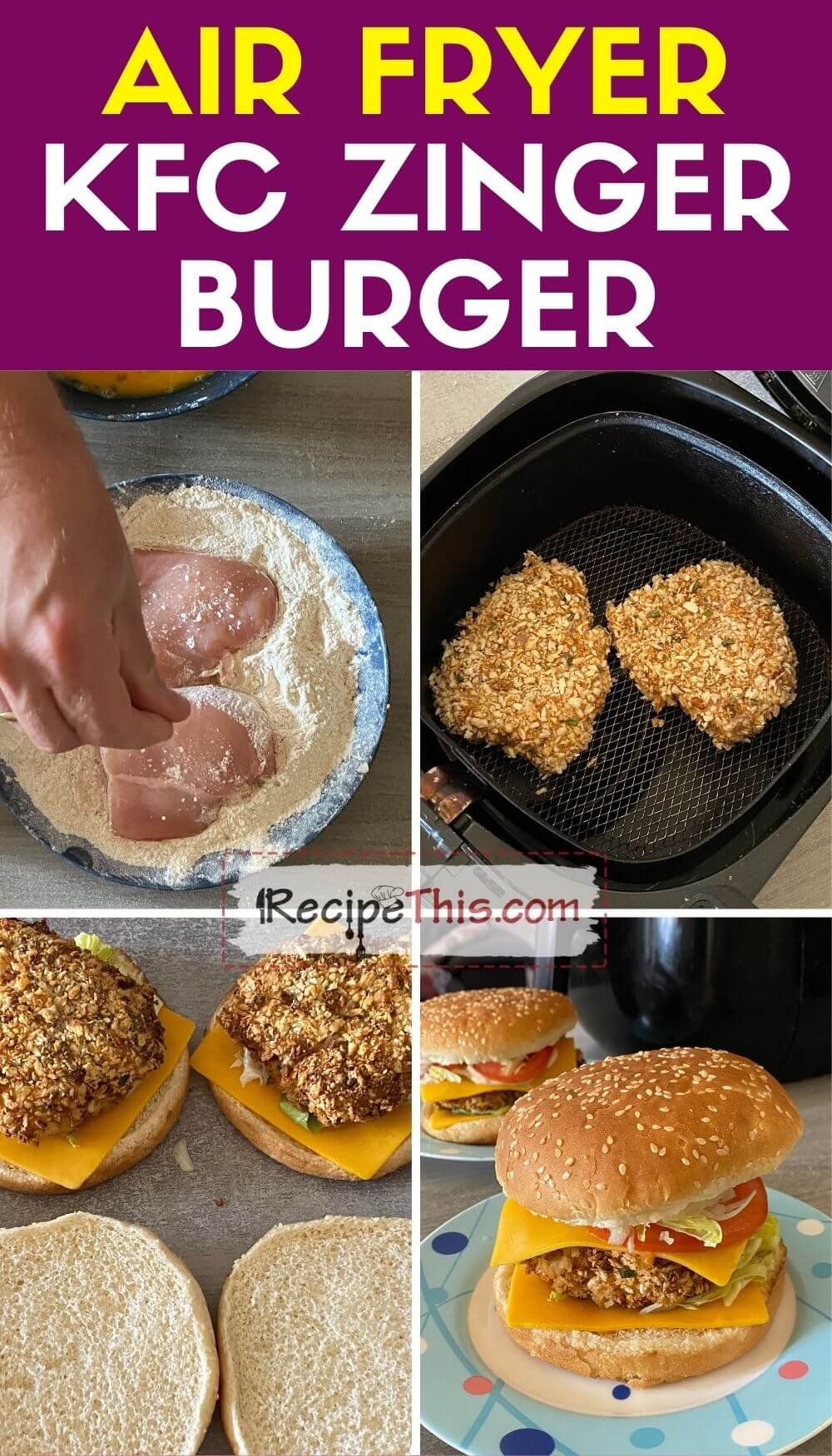 Recipe This Air Fryer KFC Zinger Burger