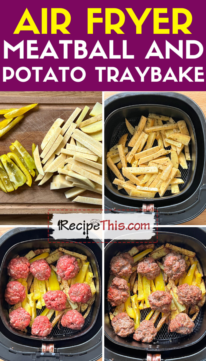 Recipe This Air Fryer Meatball & Potato Traybake