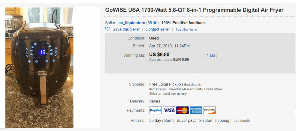 air fryer on ebay - gowise air fryer for 9.80