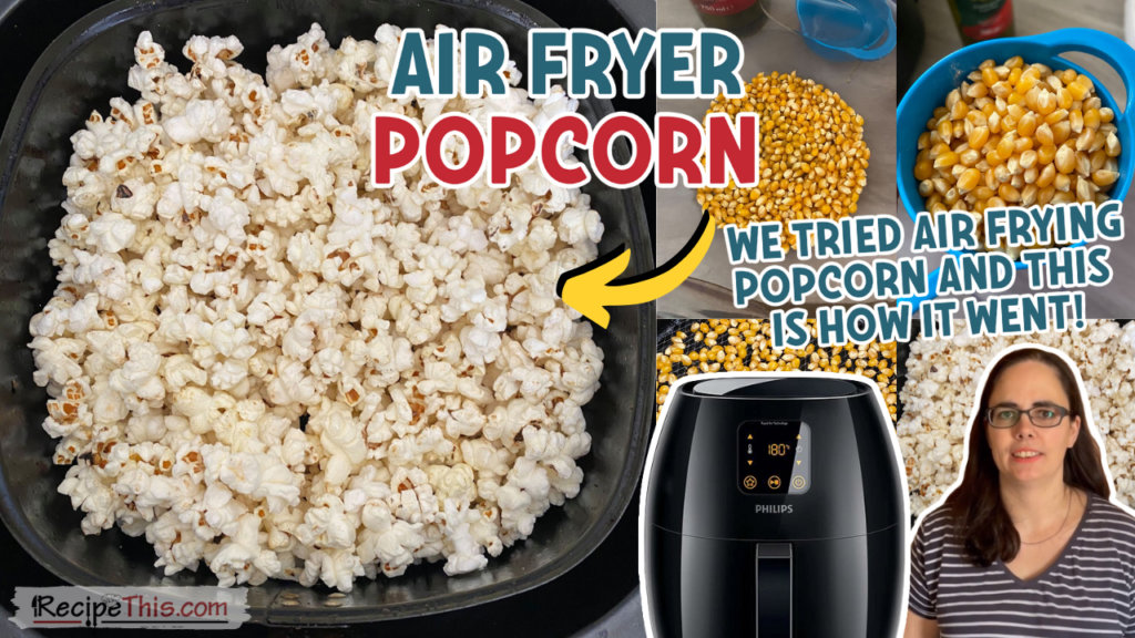air fryer popcorn video