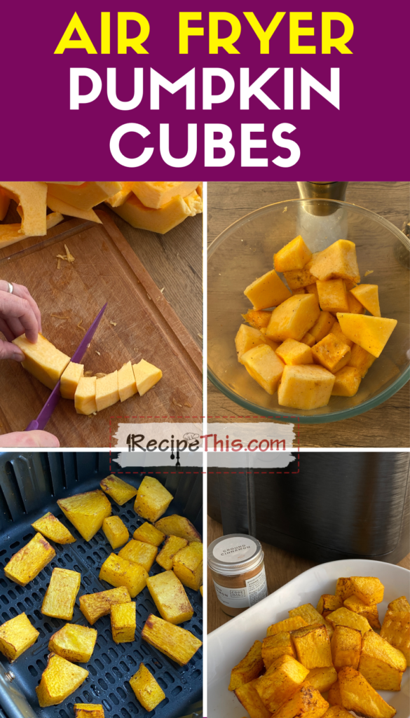 air fryer pumpkin cubes step by step