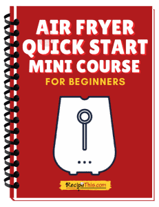 air fryer quick start mini course binder