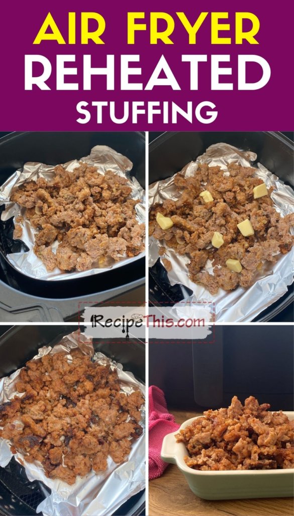 air fryer reheated stuffing step by step