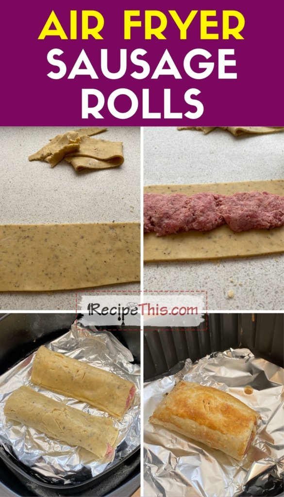 air fryer sausage rolls step by step